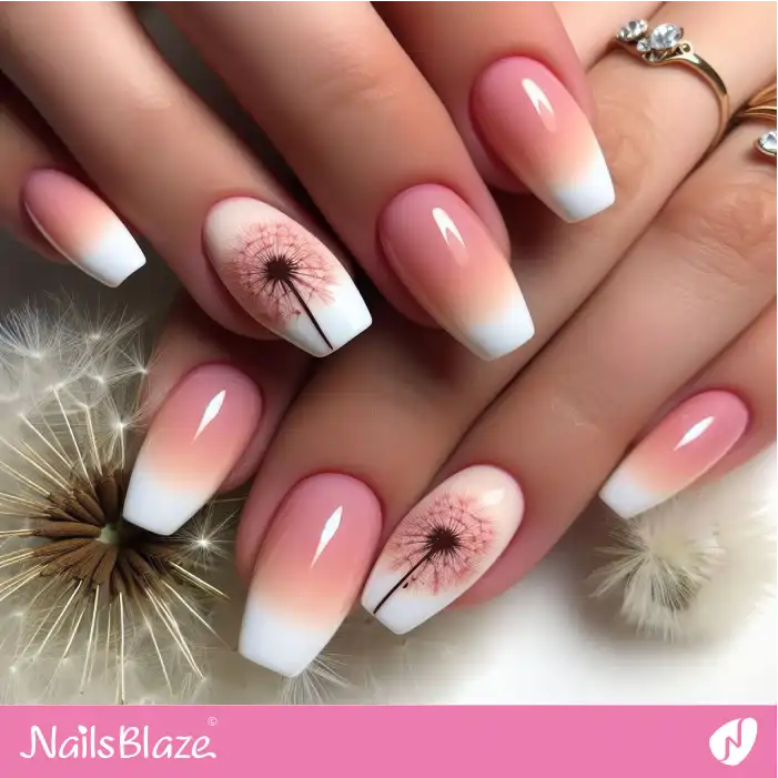 Peach Fuzz Manicure with Dandelion Accent Nails | Color of the Year 2024 - NB1754